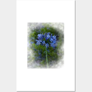 The Blue Bloom In Watercolor Posters and Art